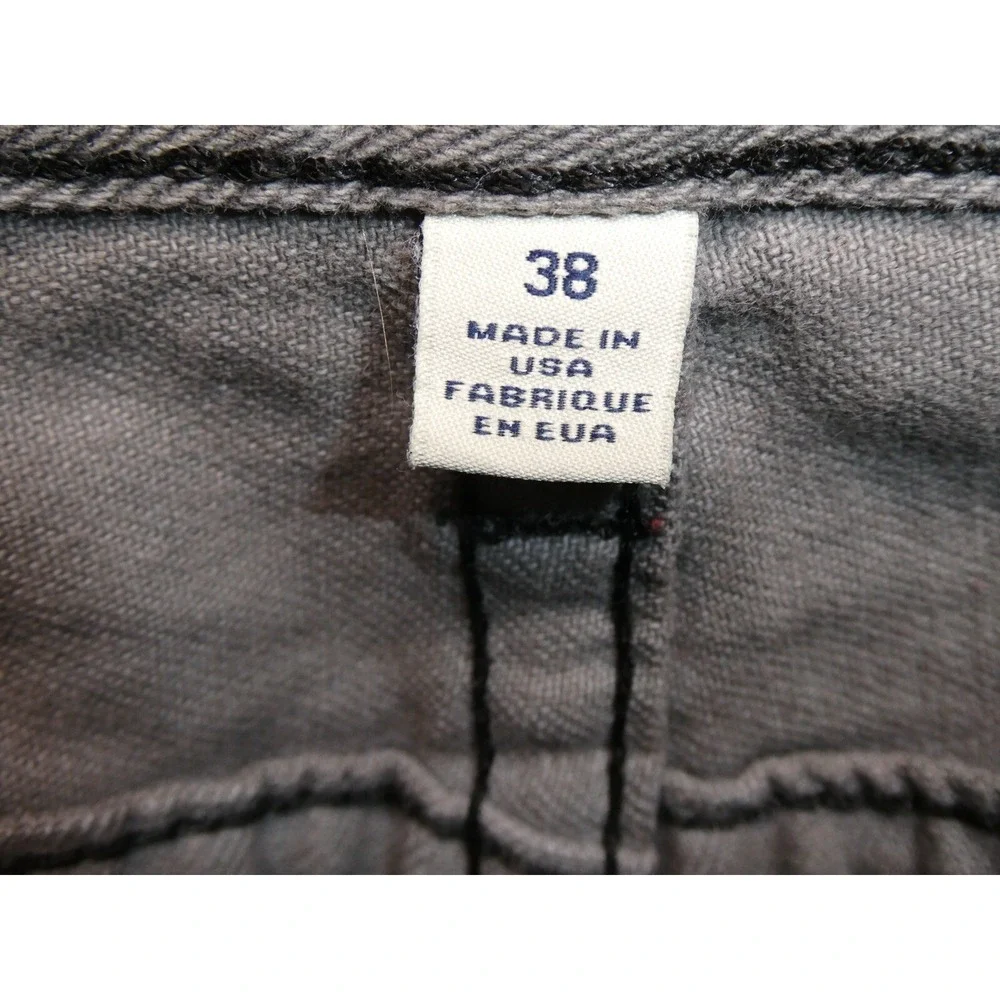 True Religion Men’s Slim Straight Jeans in Washed Gray